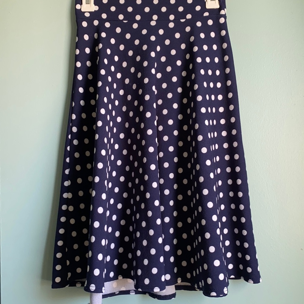A line Polk a dot skirt
